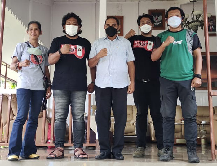 Bupati Flores Timur, Anton Gege Hadjon Sambut Kedatangan Tim JKW-PWI