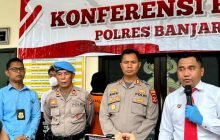 Satreskrim Polres Banjar, Gelar  Konferensi Pers Pidana Pencabulan