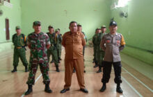 Babinsa dan Babinkamtibmas, Latih Linmas Desa Banjarsari Sukaresik