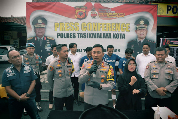 Kapolres Tasikmalaya Kota, Pimpin Press Rilis Ungkap Kasus Curanmor