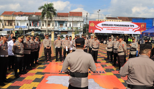 Polres Tasikmalaya Kota, Gelar Apel Simulasi Pengamanan TPS Pilkades Serentak