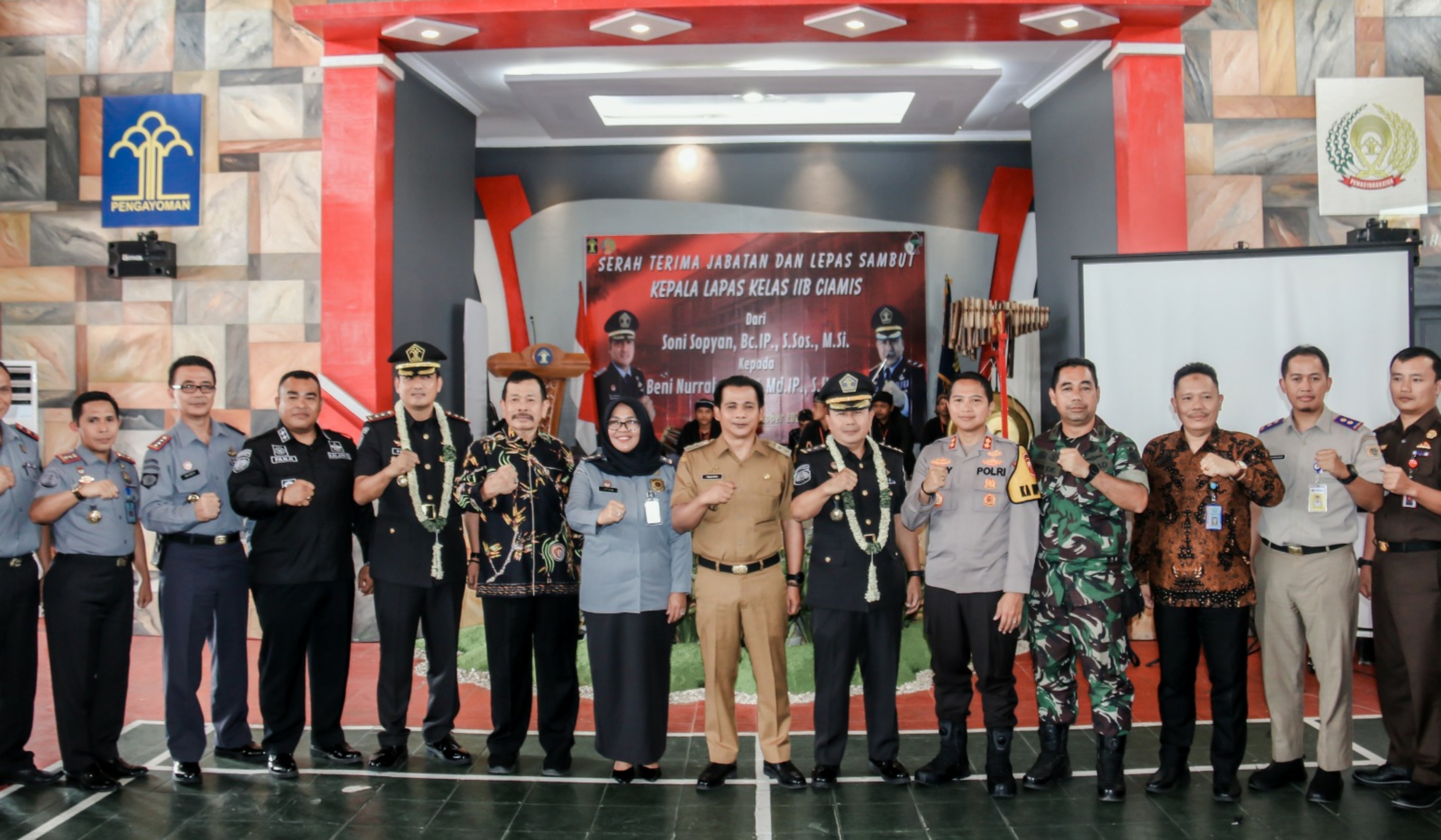 Wabup Ciamis Yana, Hadiri Sertijab dan Lepas Sambut Kepala Lapas Kelas llB