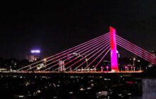 Jembatan Pasupati Bandung, di Pasangi Kembang Api Virtual