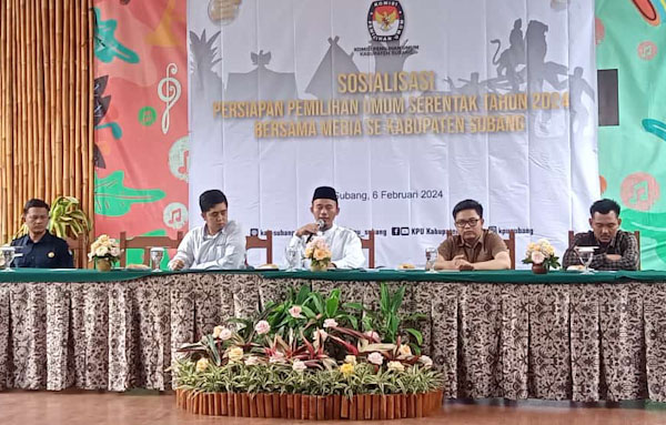Jelang Pemungutan Suara KPU Subang Gandeng Jurnalis