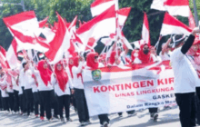 Sambut HUT RI Ke 79, Ribuan Warga Subang Ikuti Kirab Bendera Merah Putih