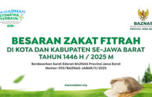 Baznas Jabar, Tentukan Besaran Zakat Fitrah di Kota dan Kabupaten 1446 H/2025 M