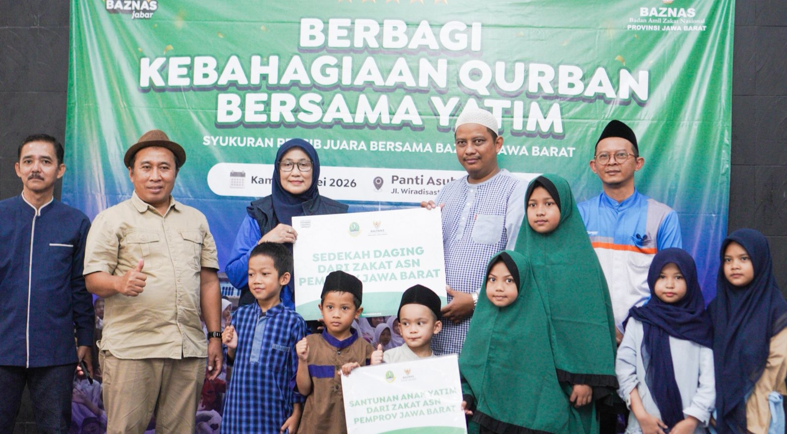Rayakan Juara Persib Bandung dengan Berbagi, BAZNAS Jabar Santuni Anak Yatim di Bandung