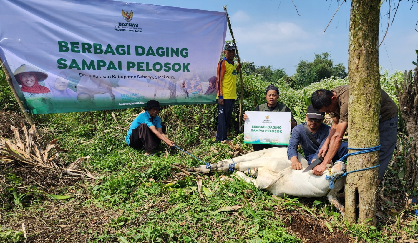 Donasi Warga Jabar Diolah Jadi Bantuan Pangan, BAZNAS Antar 80 Paket Daging ke Pelosok Subang