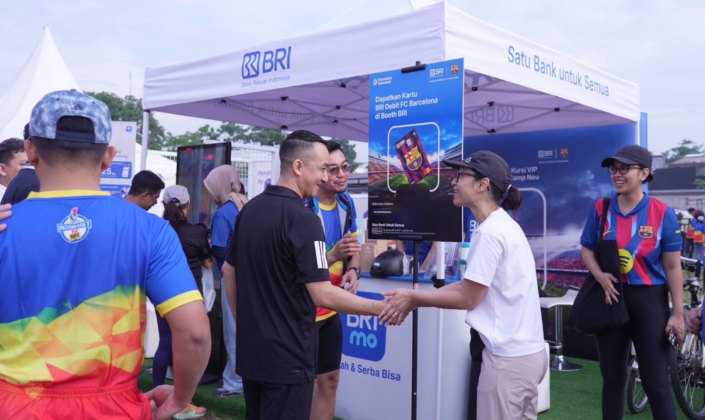 Cashback hingga Kartu Debit FC Barcelona Jadi Magnet BRI di Indomaret Fun Bike 2026